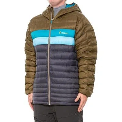 Pre-owned Cotopaxi Fuego Down Hooded Jacket 800-fill Xxl Puffer Coat Oak Graphite Blue 2xl In Gray