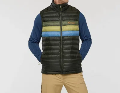 Cotopaxi Fuego Down Vest In Woods Stripes In Animal Print