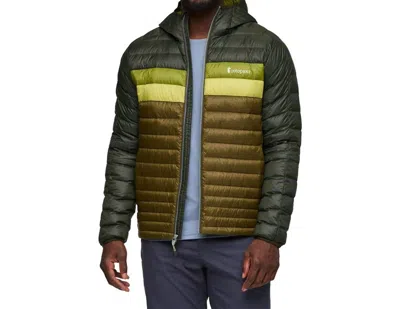 Cotopaxi Fuego Hooded Down Jacket In Woods/live Oak In Brown