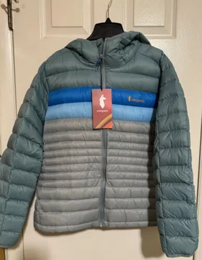 Pre-owned Cotopaxi Fuego Hooded Full-zip Down Jacket Women's Large Blue Grass Silver Leaf