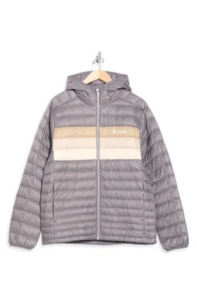 Cotopaxi Fuego Water Resistant 800 Fill Power Down Hooded Jacket In Gray