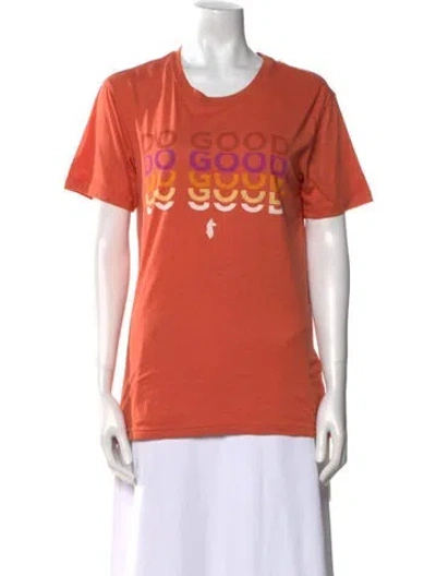 Pre-owned Cotopaxi Graphic Print Crew Neck T-shirt W/ Tags In Orange