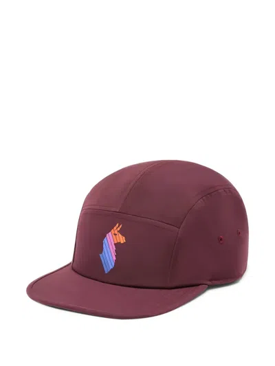 Cotopaxi Llama-stripe Five-panel Cap In Brown