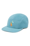 Cotopaxi Llama-stripe Five-panel Basebal Cap In Blue