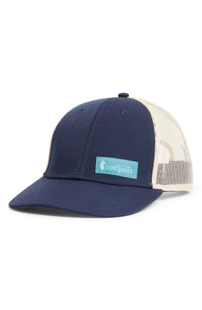 Cotopaxi Llama Trucker Hat In Blue