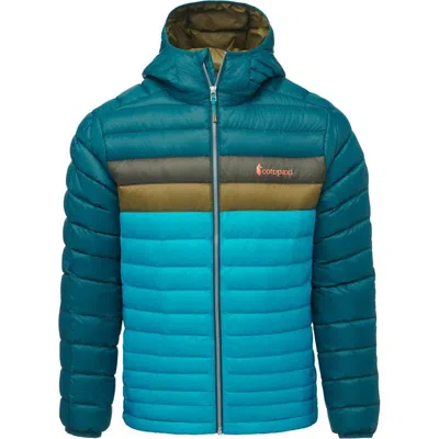 Cotopaxi Men's Fuego Down Hooded Jacket In Deep Ocean/mineral Blue In Multi