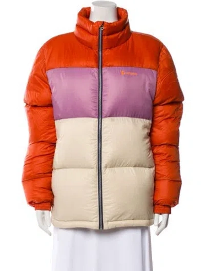 Pre-owned Cotopaxi Nylon Colorblock Pattern Coat In Orange