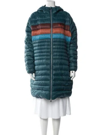 Pre-owned Cotopaxi Nylon Colorblock Pattern Down Jacket In Blue