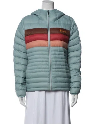 Pre-owned Cotopaxi Nylon Colorblock Pattern Down Jacket In Blue