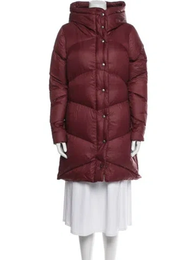 Pre-owned Cotopaxi Nylon Down Coat In Burgundy