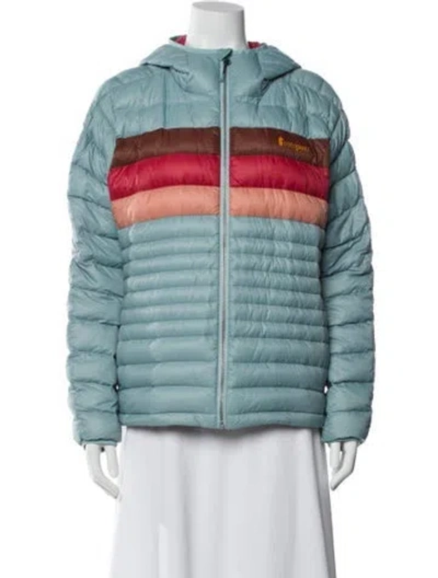 Pre-owned Cotopaxi Nylon Striped Down Jacket In Blue
