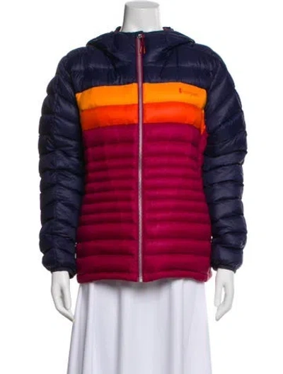 Pre-owned Cotopaxi Nylon Striped Down Jacket In Blue