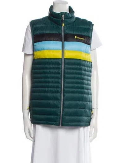 Pre-owned Cotopaxi Nylon Striped Down Jacket In Green