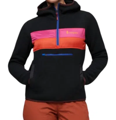 Cotopaxi Teca Fleece Hooded Half-zip Jacket In Road To Fame In Multi