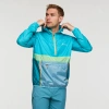 Cotopaxi Teca Half-zip Windbreaker In Blue
