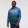 Cotopaxi Teca Half-zip Windbreaker In Blue