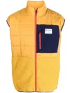 Cotopaxi Chest Logo-patch Quilted Gilet In Yellow