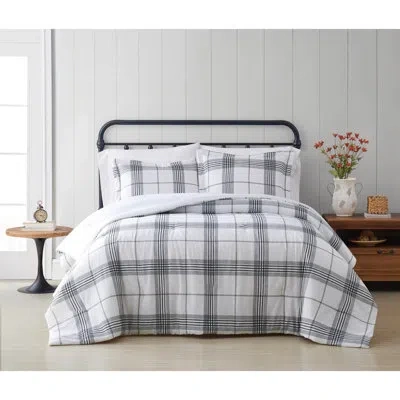 Cottage Classics Comforter Set In Black,gray