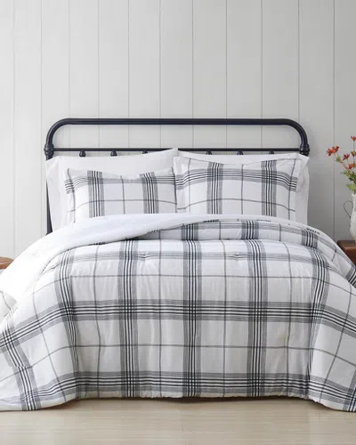 Cottage Classics Cottage Plaid Quilt Set In Black