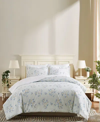 Cottage Classics Emma Floral 3-piece Duvet Cover Set, Full/queen In Multi