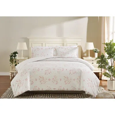 Cottage Classics Emma Floral Comforter Set In Pink Floral
