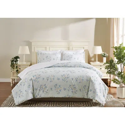 Cottage Classics Emma Floral Duvet Cover Set In Blue Floral