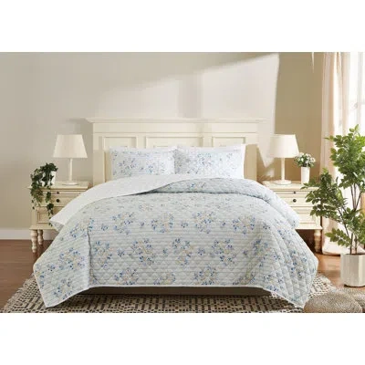 Cottage Classics Emma Floral Quilt Set In Blue Floral