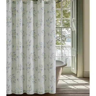 Cottage Classics Emma Floral Shower Curtain In White
