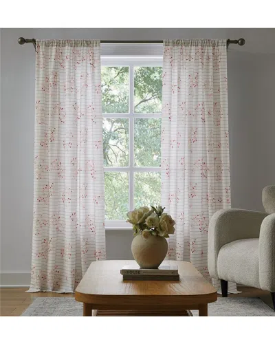 Cottage Classics Emma Floral Window Curtain In Pink