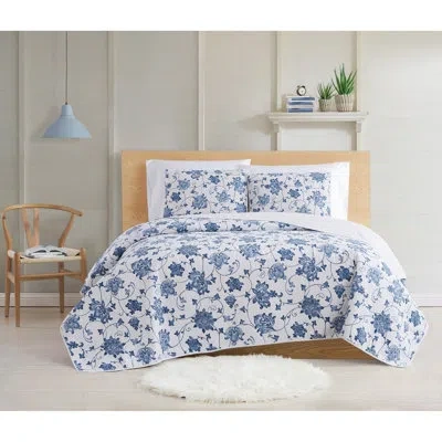Cottage Classics Estate Blue Standard Cotton Quilt Set
