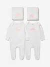 COTTON AND COMPANY COTTON AND COMPANY BABY GIRLS ORGANIC CROWN BABYGROW AND MUSLIN SET 3 - 6 MTHS PINK