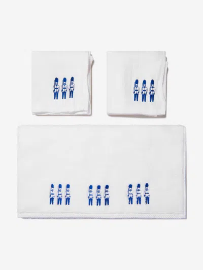Cotton And Company Babies'  Boys Organic Muslin And Guardsmen Towel Set One In Blue