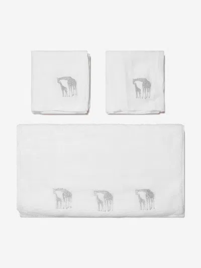 Cotton And Company Unisex Organic Muslin And Giraffe Towel Set One In Gray