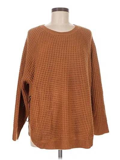 Pre-owned Cotton & Rye Pullover Sweater In Brown