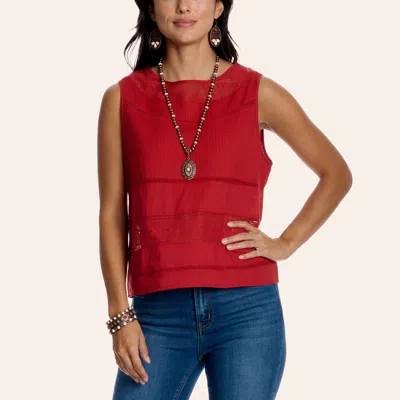 Cotton & Rye Women's Red Lace Top