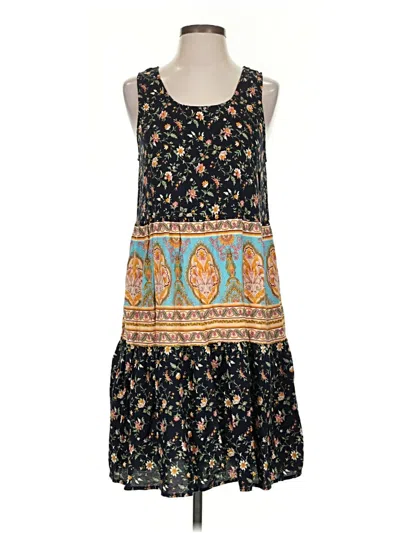 Pre-owned Cotton Bleu Casual Dress In Blue