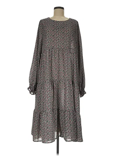 Pre-owned Cotton Bleu Casual Dress In Gray