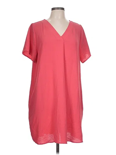 Pre-owned Cotton Bleu Casual Dress In Pink
