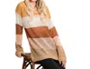 Cotton Bleu Color Block Sweater In Mustard In Yellow