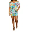 Cotton Bleu Hawaii's Finest Floral Top In Multi Color In Multi