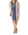 Cotton Bleu Heart Makes Dress In Grey In Grey