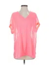 Cotton Bleu Short Sleeve T-shirt In Pink
