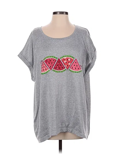 Pre-owned Cotton Bleu Short Sleeve T-shirt In Gray