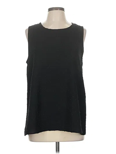 Pre-owned Cotton Bleu Sleeveless Top Black Crew Neck Tops