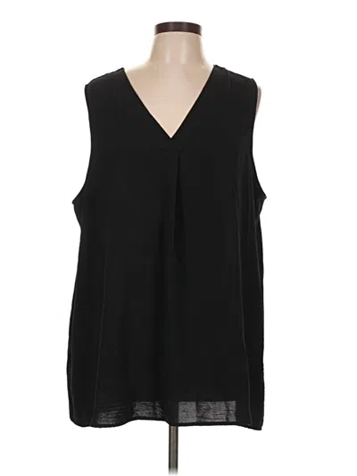 Pre-owned Cotton Bleu Sleeveless T-shirt In Black