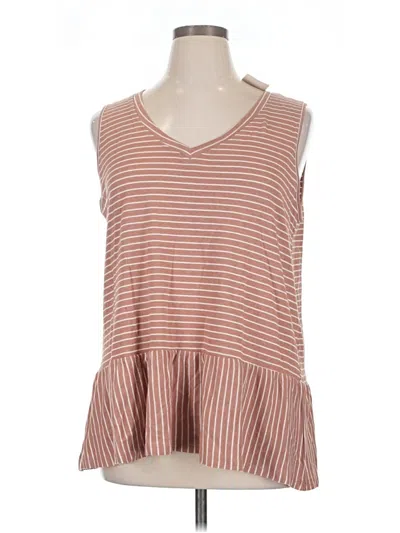 Pre-owned Cotton Bleu Sleeveless T-shirt In Brown