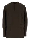 Co Brown Poplin Shirt In Black