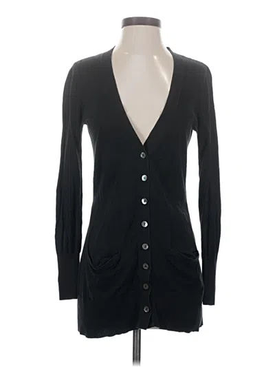 Pre-owned Cotton By Autumn Cashmere Cardigan Sweater In Black