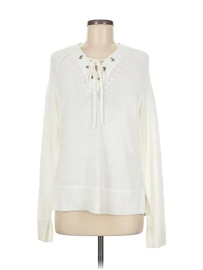 Pre-owned Cotton By Autumn Cashmere Pullover Sweater In White