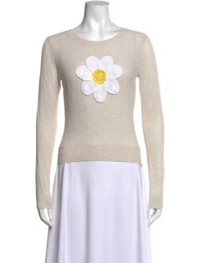 Pre-owned Cotton By Cashmere Crew Neck Sweater In Neutral